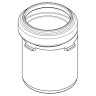 Переходник короткий REHAU RAUPIANO PLUS 90/50 (11200781001)