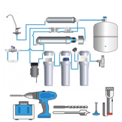 Установка системы обратного осмоса