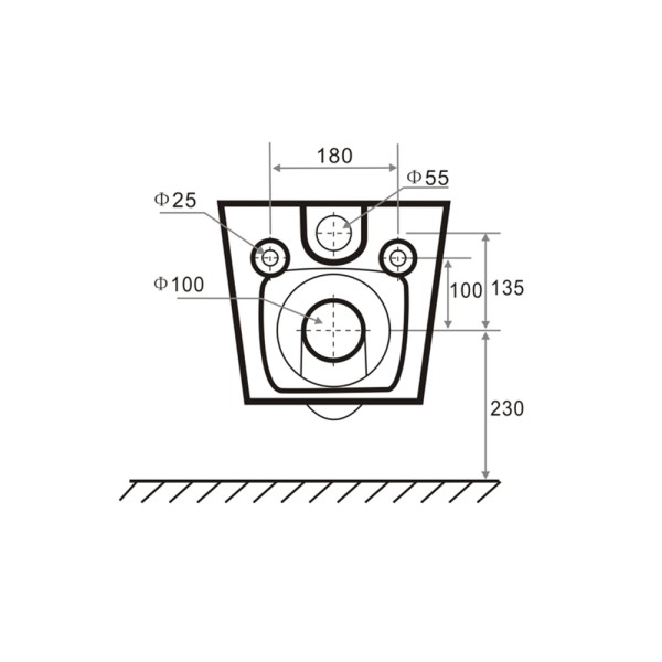 Комплект для установки подвесного унитаза: застенный модуль, панель смыва TECEspring R белая глянцевая с хромированным контуром клавиш, унитаз TECEspring R