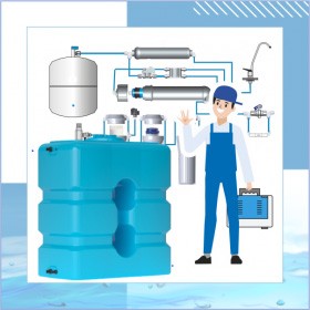 Установка накопительной емкости (бак для воды)