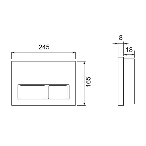 Комплект для установки подвесного унитаза: застенный модуль, панель смыва TECEspring V, черная матовая с хромированным контуром клавиш, унитаз TECEspring K